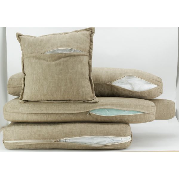 Canapé en poelet et tissu meridional - 7