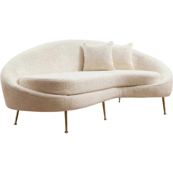 Canapé en tissu bouclette 3 places Eses