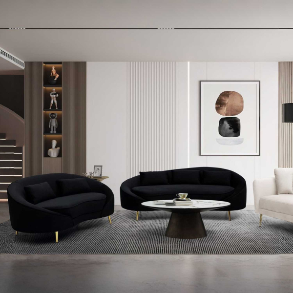 Canapé en tissu 3 places Oslo 185 x 84 x 68 cm - MAURO FERRETTI