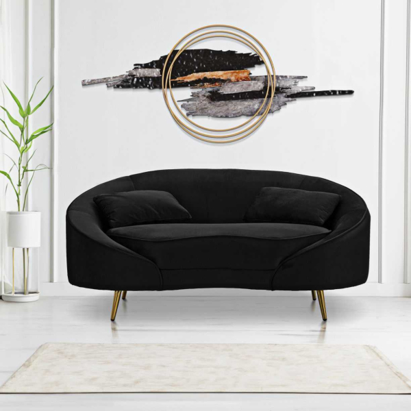 Canapé en tissu 2 places Oslo 148 x 84 x 68 cm - MAURO FERRETTI