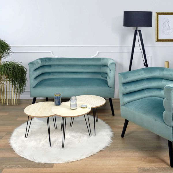 Canapé en velours Amélia - THE HOME DECO FACTORY