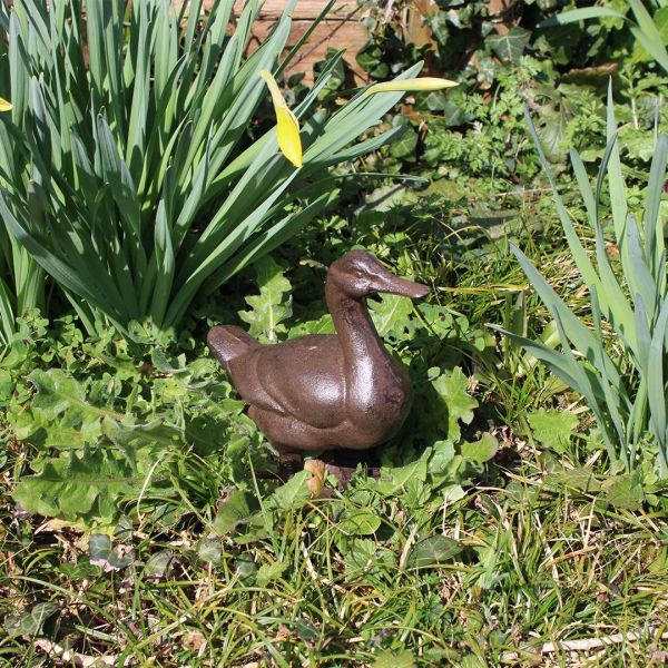Canard décoratif en fonte 18 x 7 x 19 cm - LEG-0274