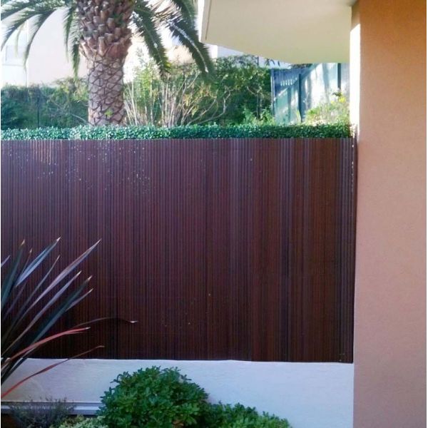 Canisse en PVC effet noyer double face qualité + - JET7GARDEN