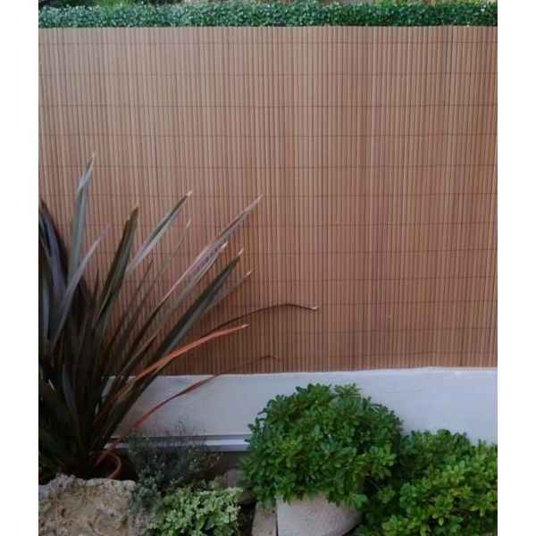 Canisse PVC Teck double face 1m20 x 2m50 - Jardin Couvert