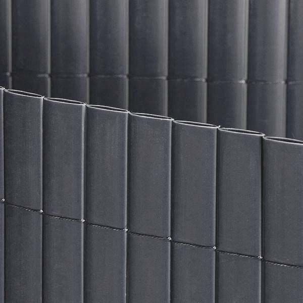 Canisse en PVC gris anthracite double face qualité + - 5