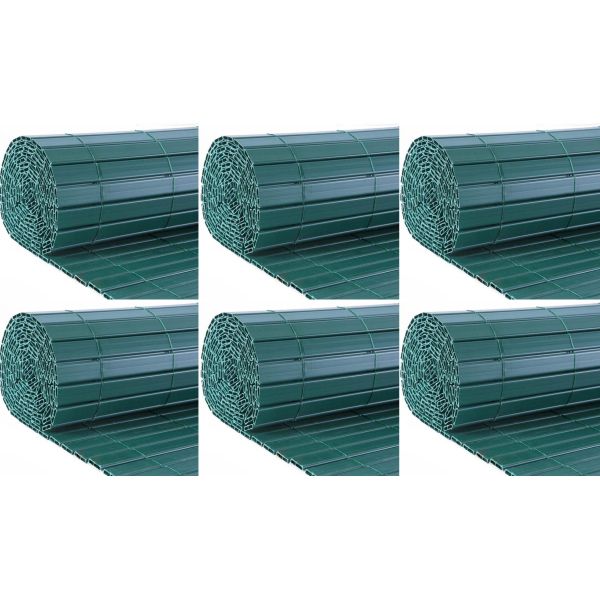 Canisse en PVC vert double face qualité + (Lot de 6)