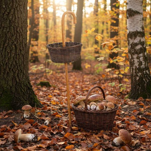 Canne à champignons en osier - AUBRY GASPARD