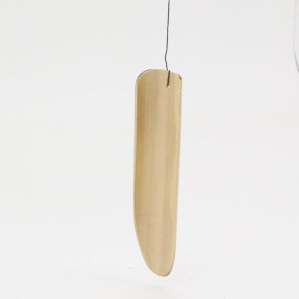 Carillon Papillon Bambou beige 5 Branches - Elément Bois