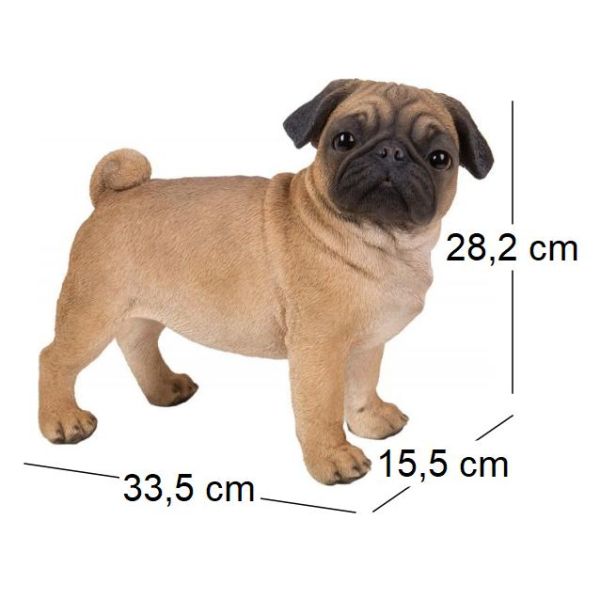 Carlin debout en résine 33 cm - VID-0140