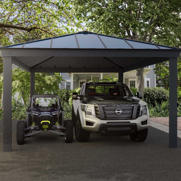 Carport en aluminium et polycarbonate Colorado double - 7
