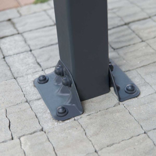 Carport en aluminium et polycarbonate bronze Palma - 1699,15