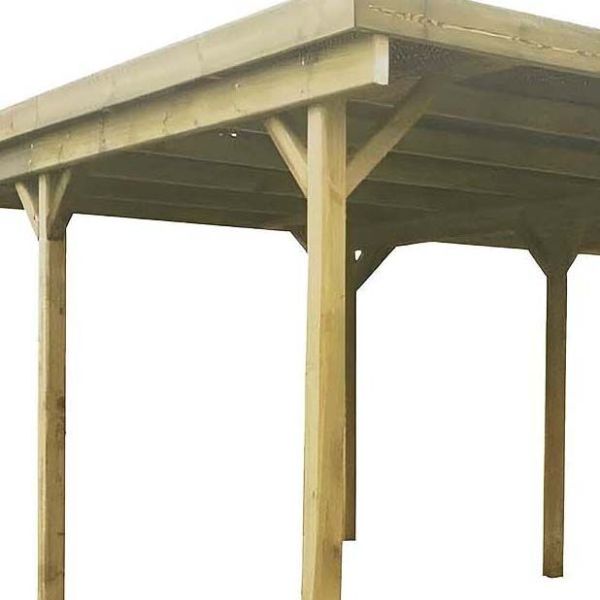 Carport en bois 2 emplacements 6x5 m Basic - GAS-0122