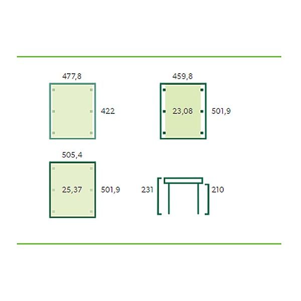 Carport double en bois Basic - 1649