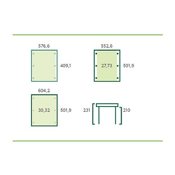 Carport double en bois Basic - GAS-0121