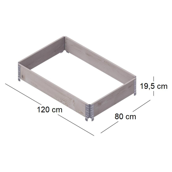 Carré potager Gardenbox 120 x 80 cm - SIA-0102