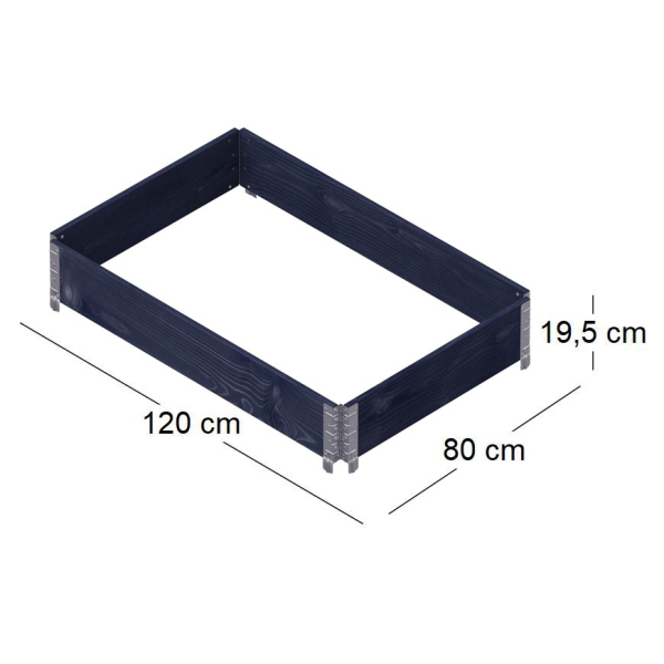 Carré potager Gardenbox 120 x 80 cm - SIA-0101