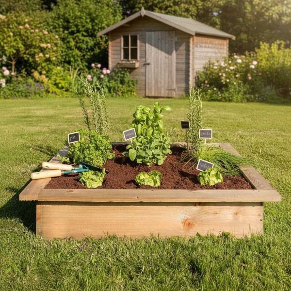 Carré potager anti limaces en pin - JARDIPOLYS