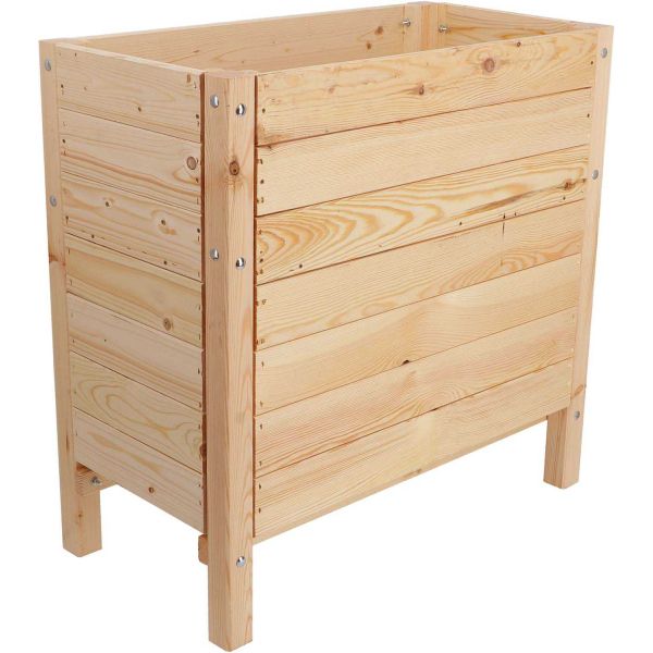 Carré potager avec espace de stockage en pin - 5