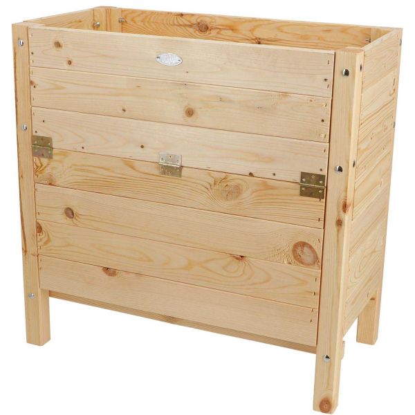 Carré potager avec espace de stockage en pin - 6