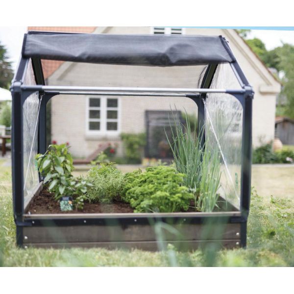 Carré potager en mélèze avec serre Siberian - GRO-0102