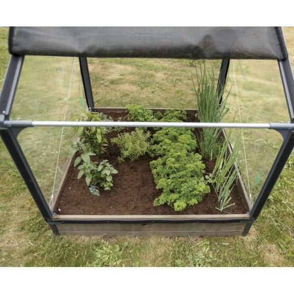 Carré potager en mélèze avec serre Siberian - 459