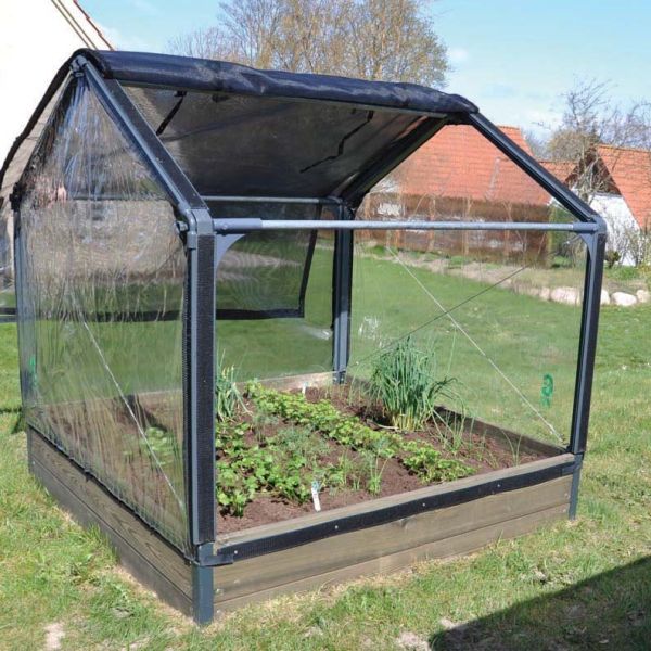 Carré potager en mélèze avec serre Siberian - GROWCAMP