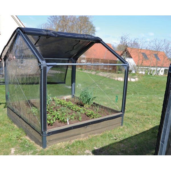 Carré potager en mélèze avec serre Siberian - GROWCAMP
