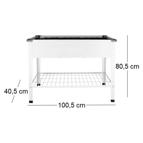 Carré potager en métal blanc - ESS-1591