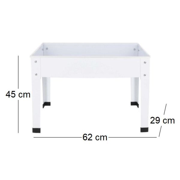 Carré potager en métal blanc - ESS-1590