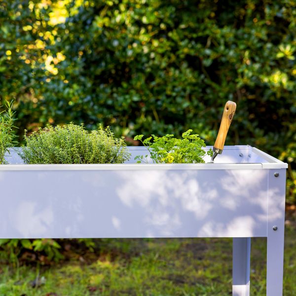Carré potager en métal blanc - ESSCHERTS GARDEN