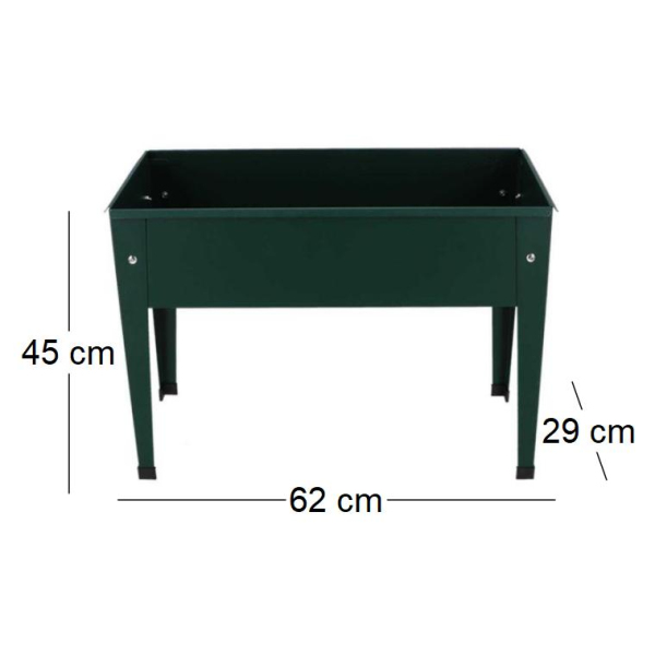 Carré potager en métal vert - ESS-1592