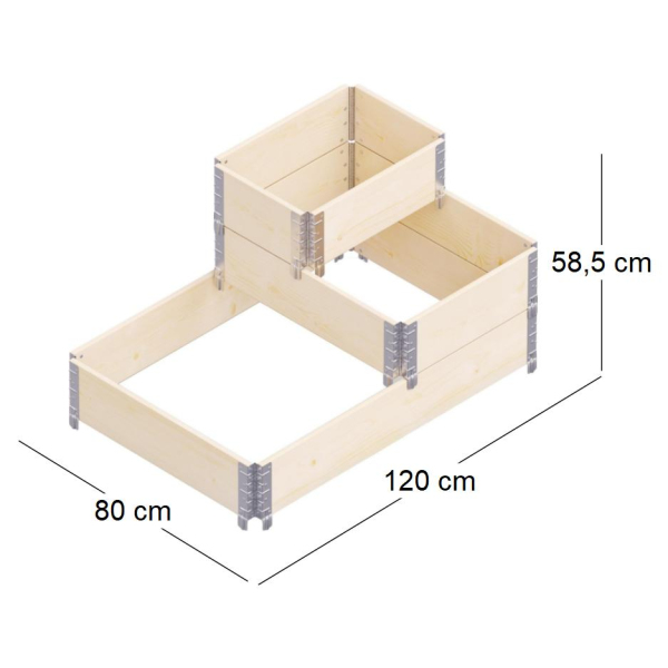 Carré potager 3 niveaux Stepped Bed 120 x 80 x 58.5 cm - SIA-0104