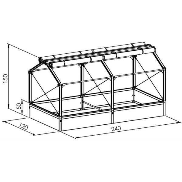 Carré potager avec serre Basic air - GRO-0107