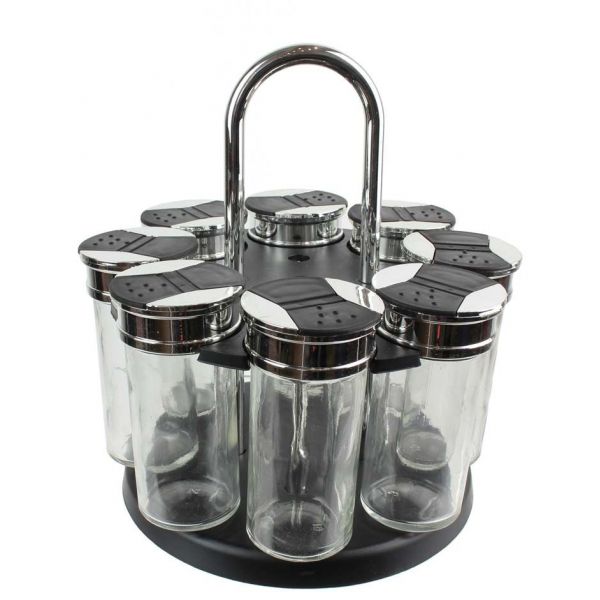 Carrousel à épices pots en verre - CMP-0749