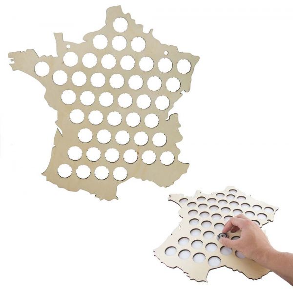 Carte de France capsules de bières à collectionner - 10,90