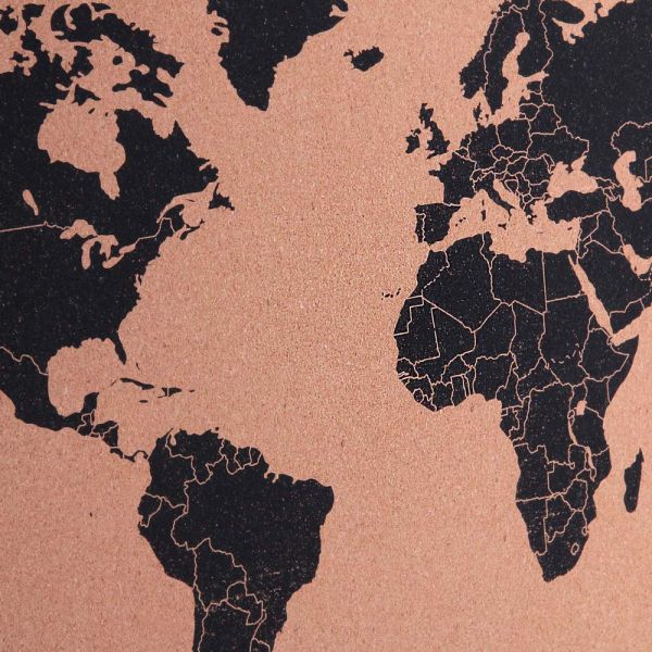 Carte du monde en liège Happy working - 5