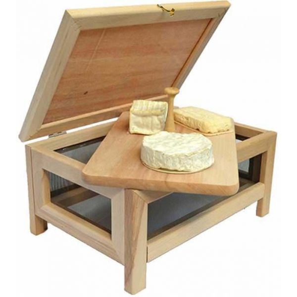 Cave à fromages avec plateau de service en bois - 27,90