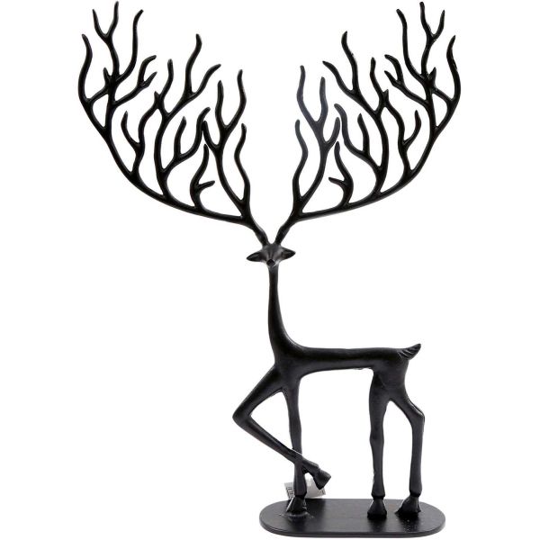 Cerf décoratif en aluminium 36.5 x 9 x 48.5 cm