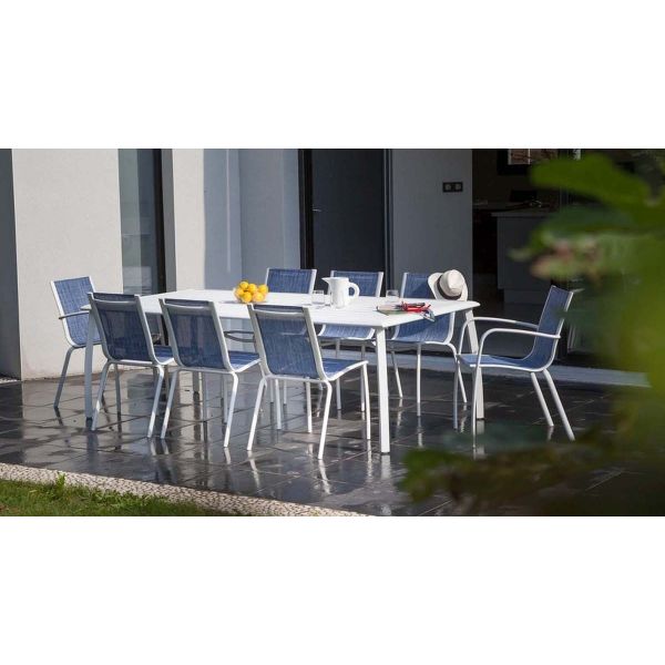 Chaise aluminium textilène Linea (Lot de 2) - PROLOISIRS