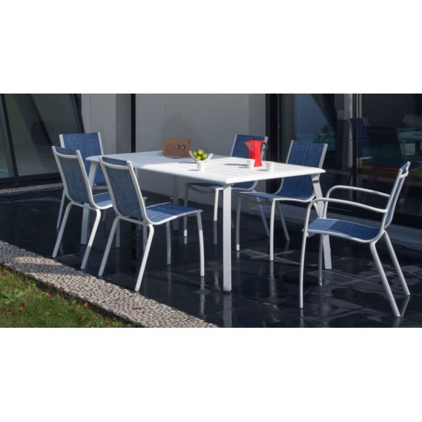 Chaise aluminium textilène Linea (Lot de 2) - 99,90