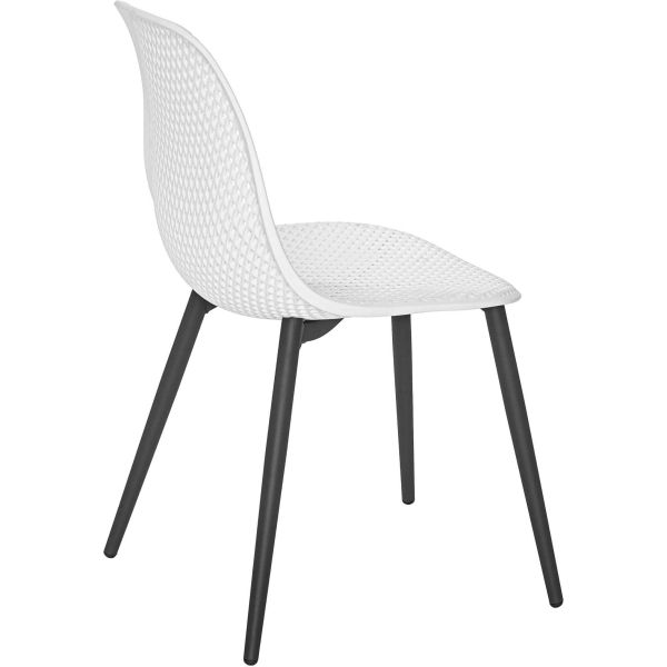 Chaise en aluminium et assise en résine Malte (Lot de 2) - MOR-0177