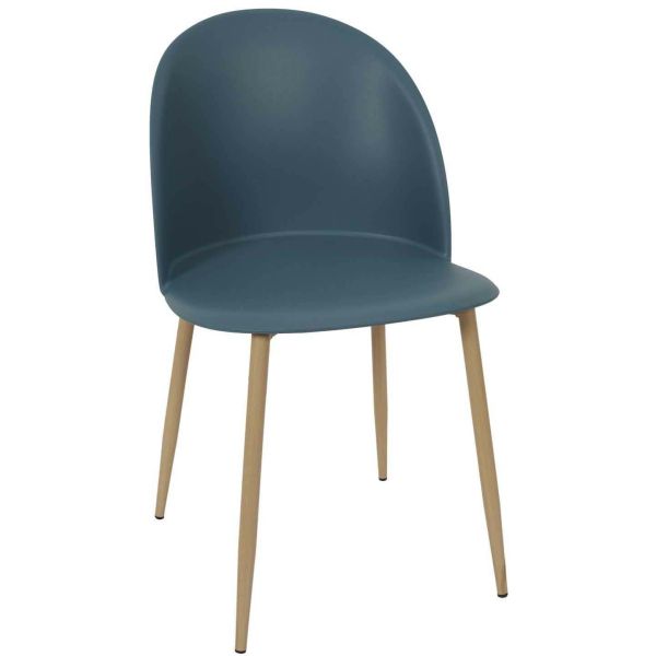 Chaise avec assise en plastique Bergen (Lot de 2) - CMP-4436