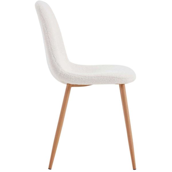 Chaise assise en tissu bouclette Freya (Lot de 2) - CMP-4579