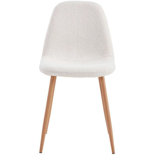 Chaise assise en tissu bouclette Freya (Lot de 2) - 99,90