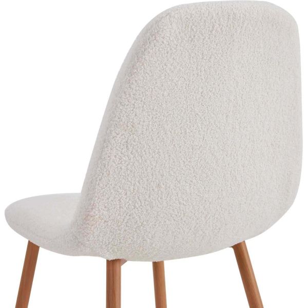 Chaise assise en tissu bouclette Freya (Lot de 2) - 6