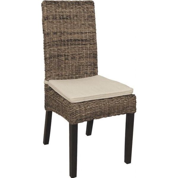 Chaise en bananier et acajou teinté