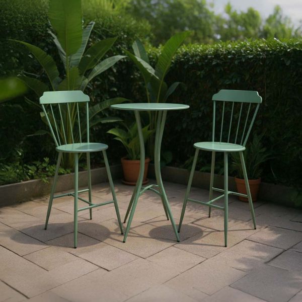 Chaise bar en métal laqué -Samos (Lot de 2) - AUBRY GASPARD