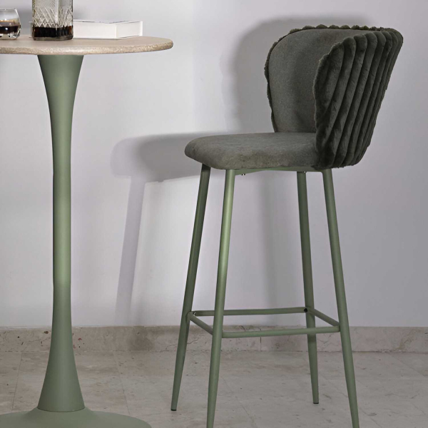 Chaise de bar en tissu et métal Alaska (Lot de 2) - MAURO FERRETTI