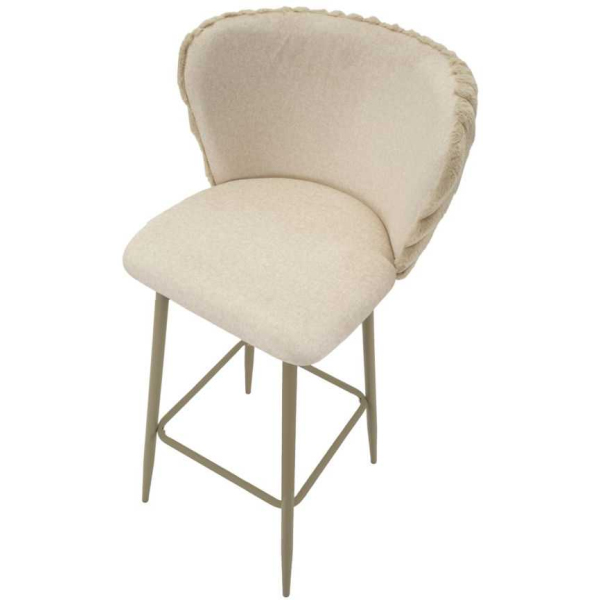 Chaise de bar en tissu et métal Alaska (Lot de 2) - 6