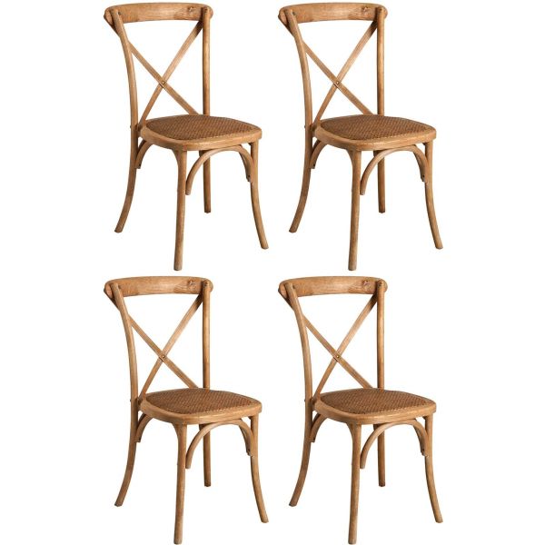 Chaise bistro en orme empilable